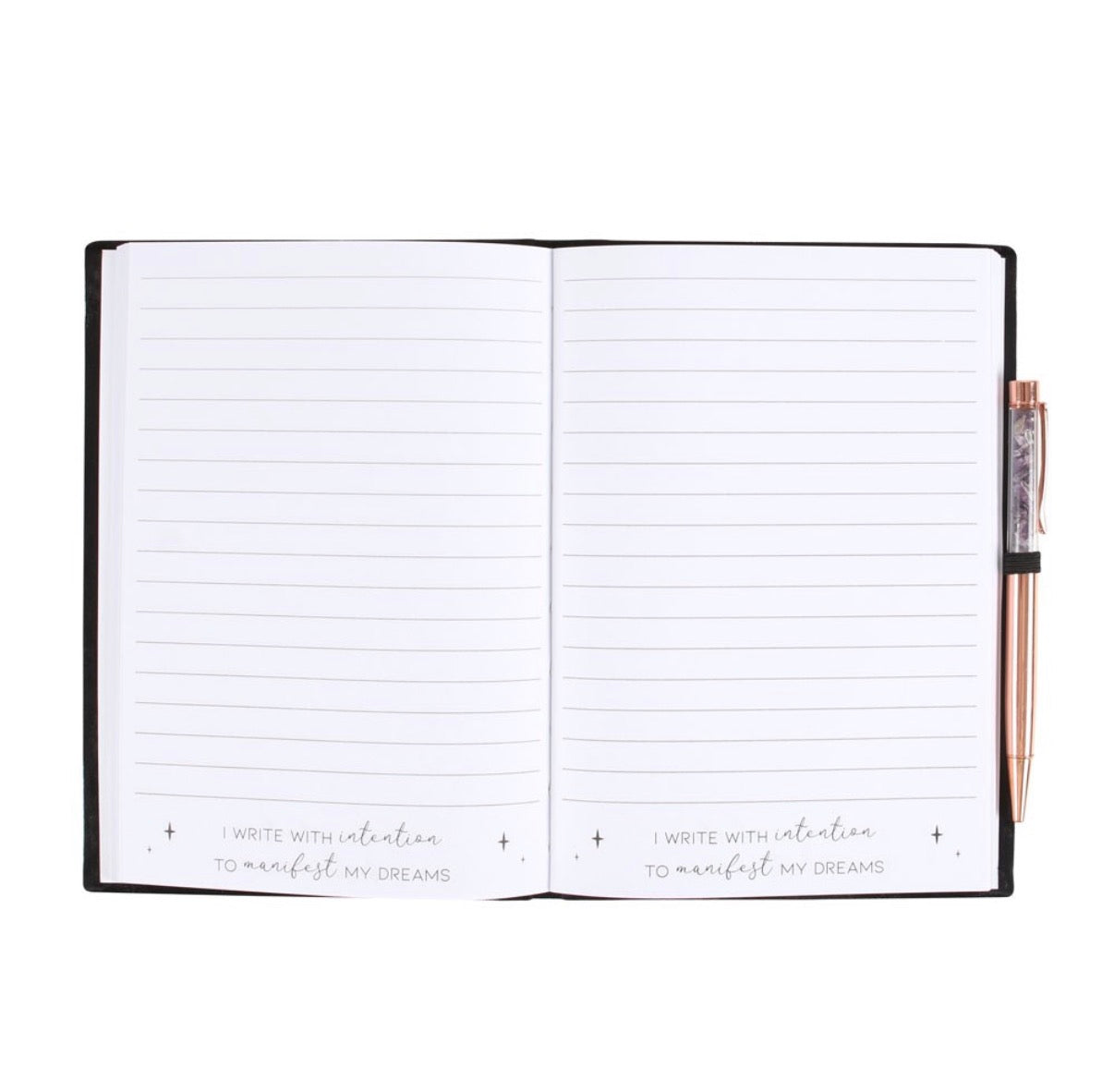 MANIFESTATION JOURNAL WITH AMETHYST PEN