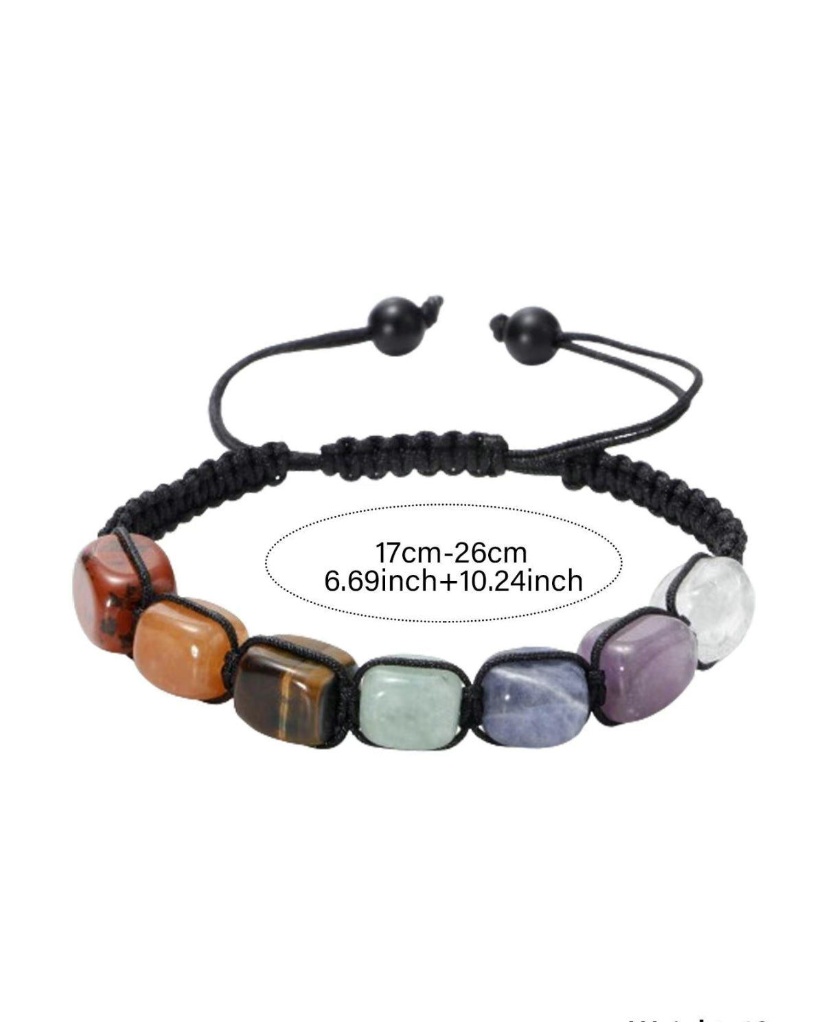 Natural Gemstone Boho Healing Chakra Bracelet