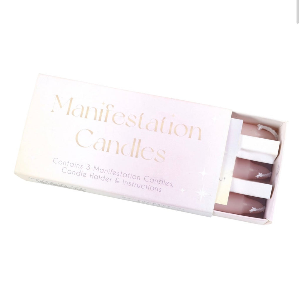 3 MANIFESTATION SPELL CANDLES IN A BOX