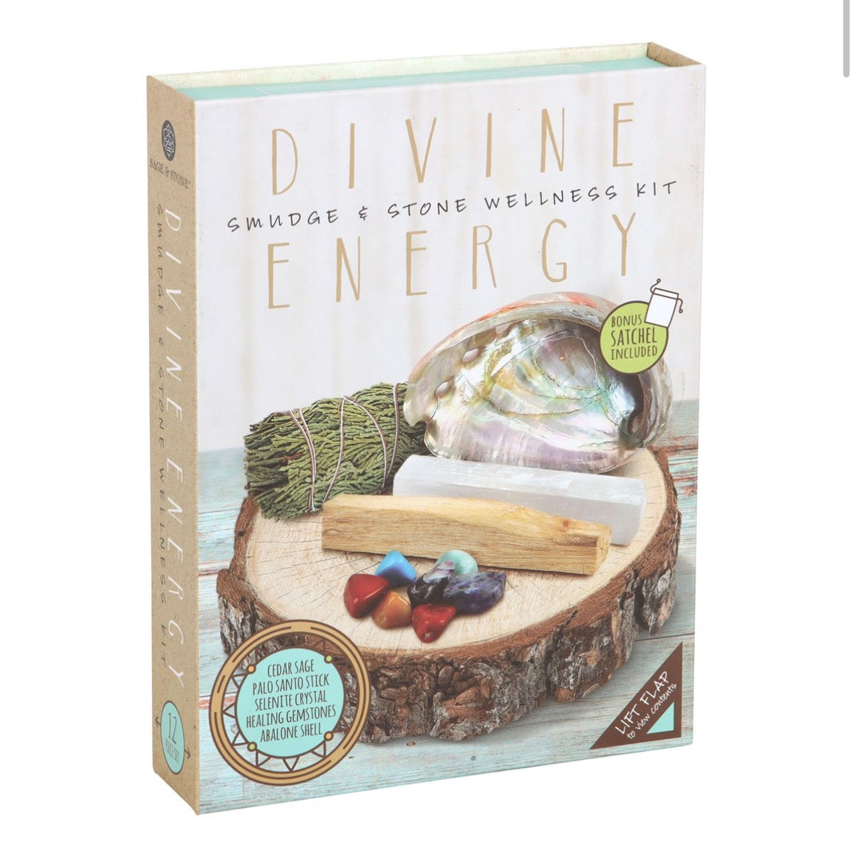 DIVINE ENERGY SMUDGE AND STONE WELLNESS KIT