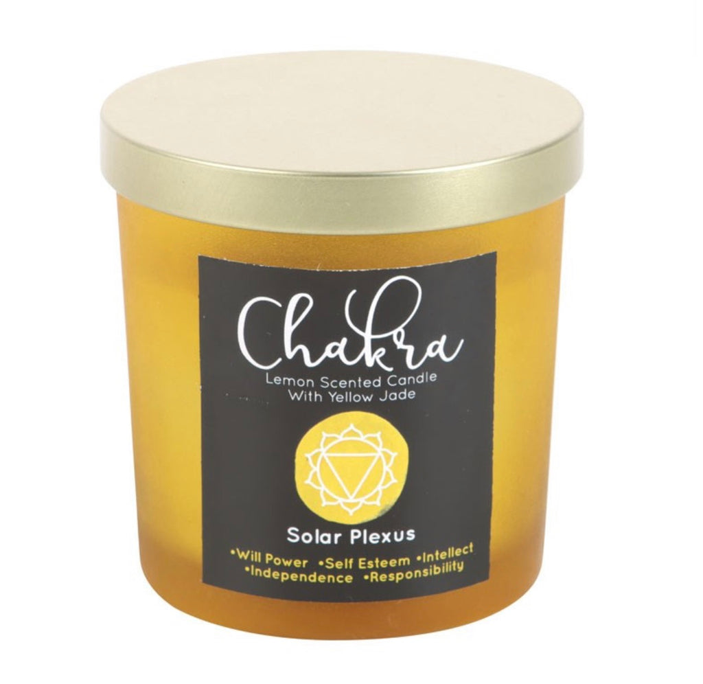 SOLAR PLEXUS CHAKRA LEMON CRYSTAL CHIP CANDLE