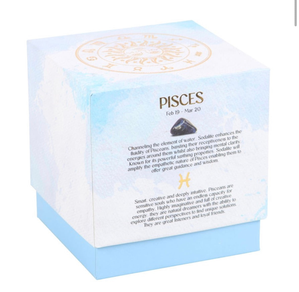 PISCES GARDENIA GEMSTONE ZODIAC CANDLE