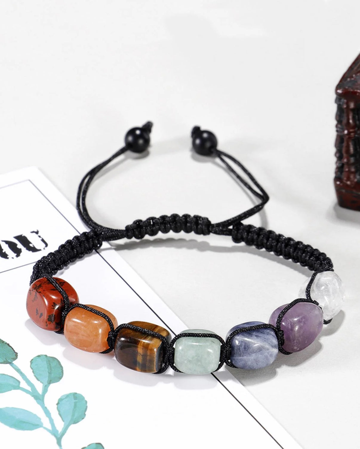 Natural Gemstone Boho Healing Chakra Bracelet