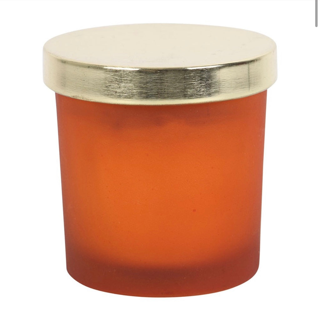 SACRAL CHAKRA ORANGE CRYSTAL CHIP CANDLE
