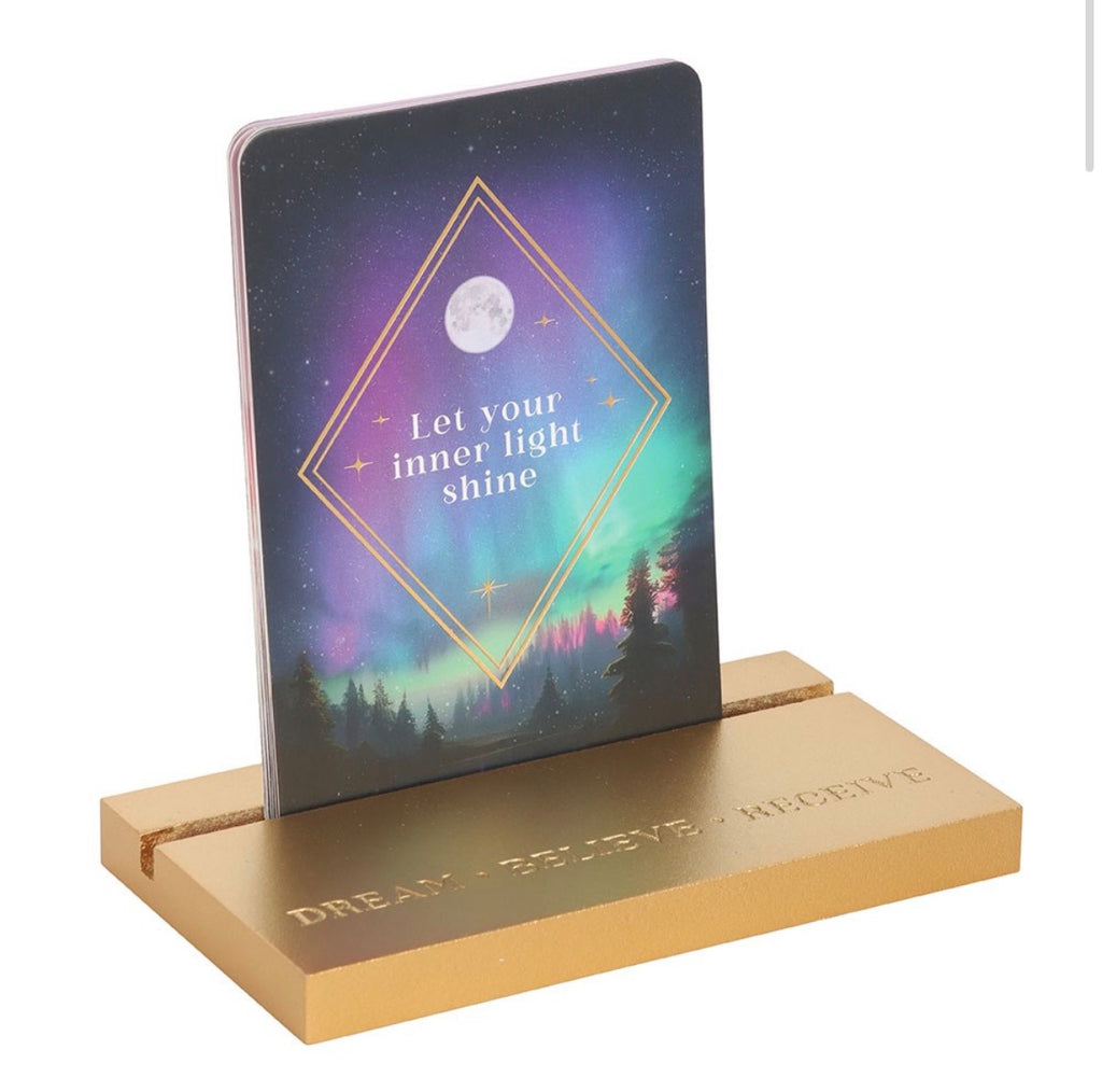 ETHEREAL AFFIRMATION CARDS WITH WOODEN STAND