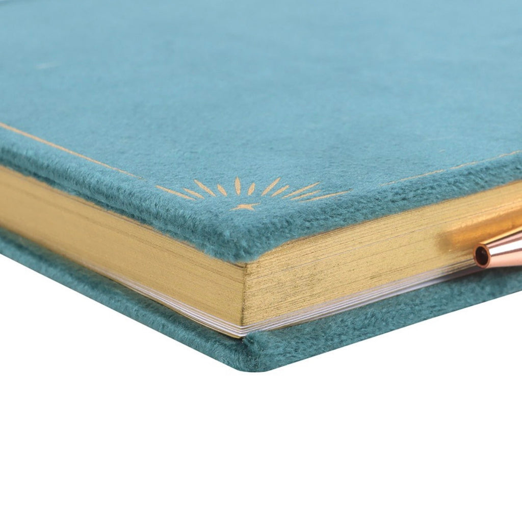 BOOK OF ABUNDANCE JOURNAL WITH GREEN AVENTURINE CRYSTAL PEN