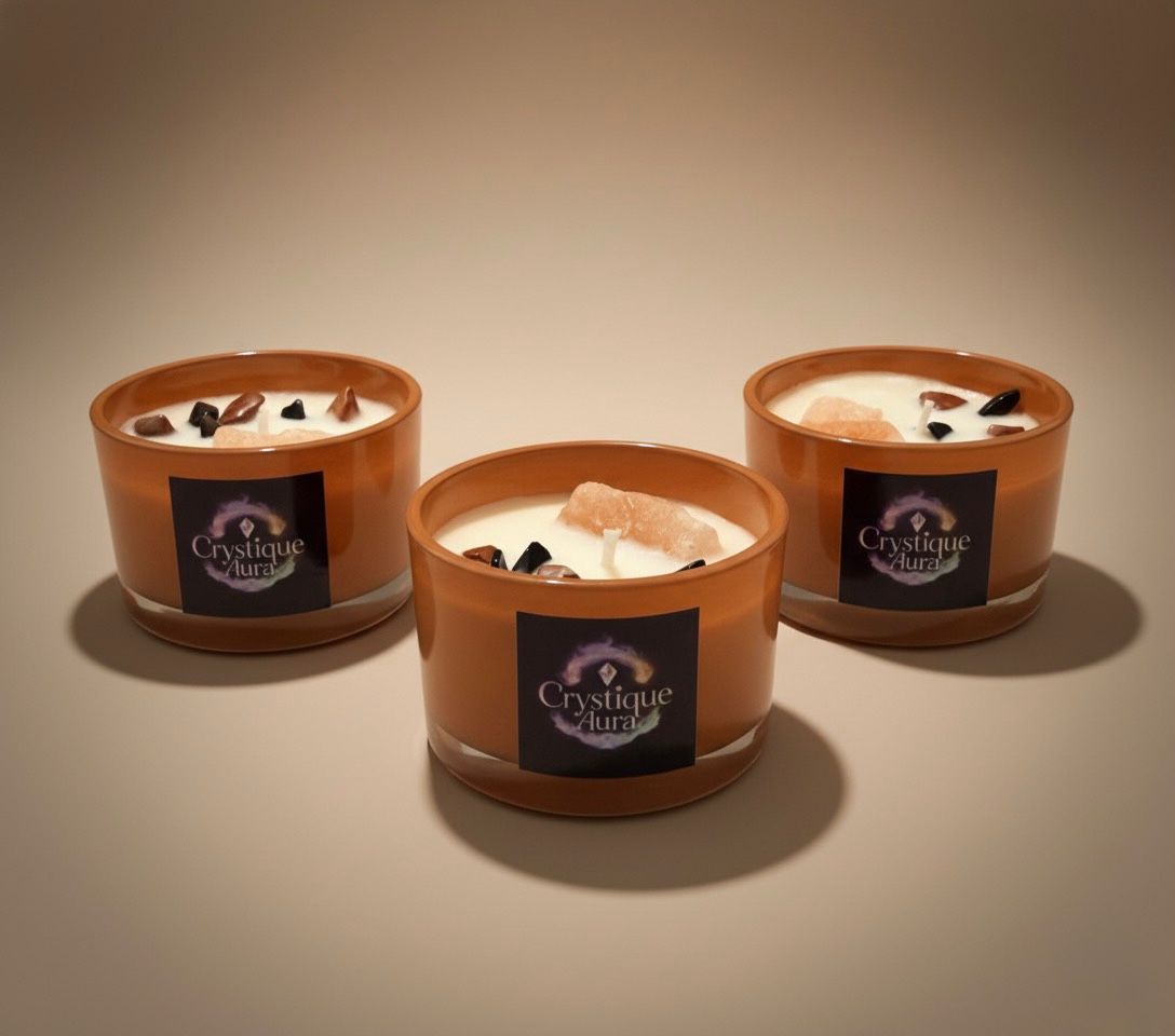 Rose Tea Crystal-Infused Candle