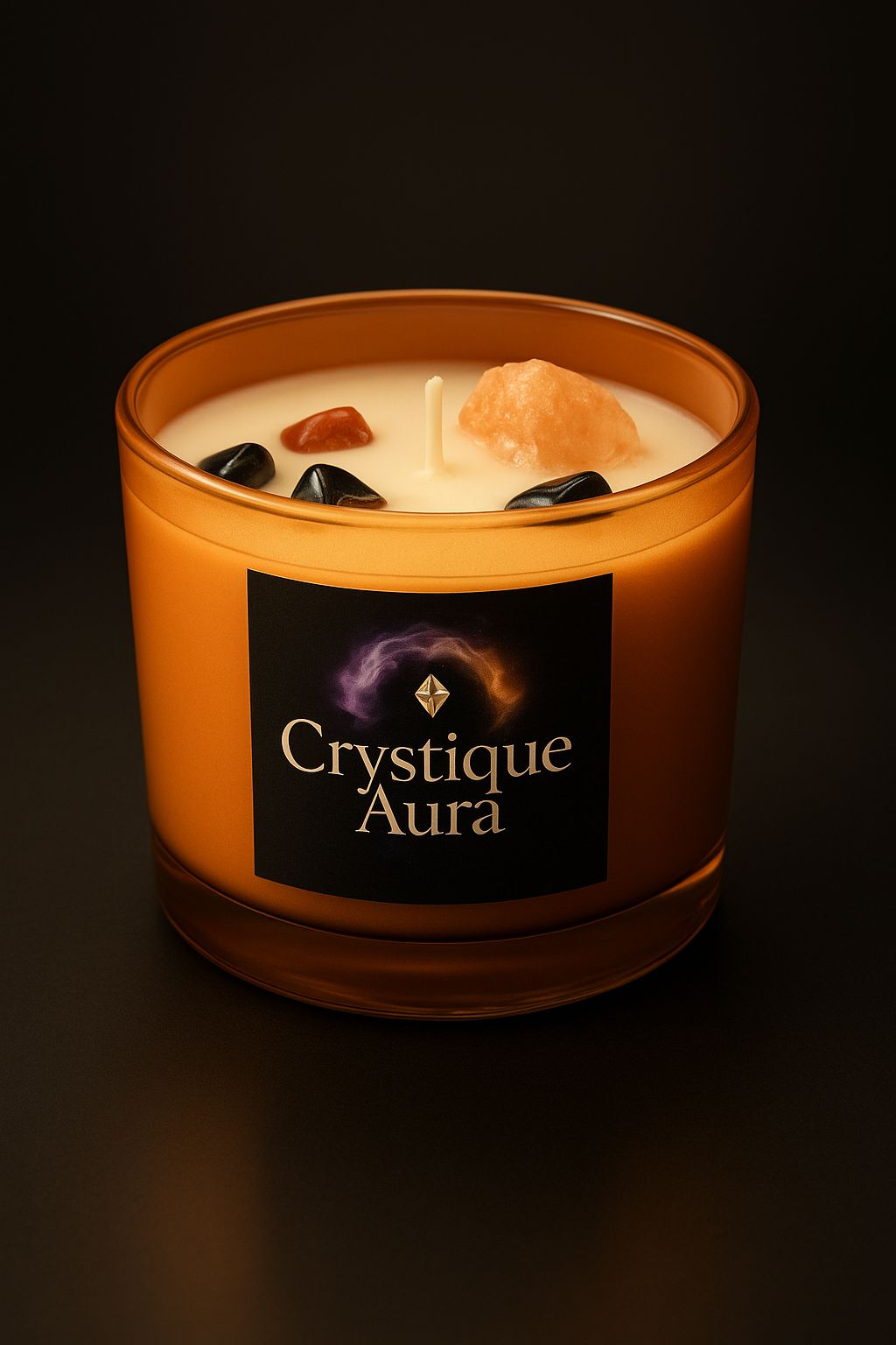 Rose Tea Crystal-Infused Candle