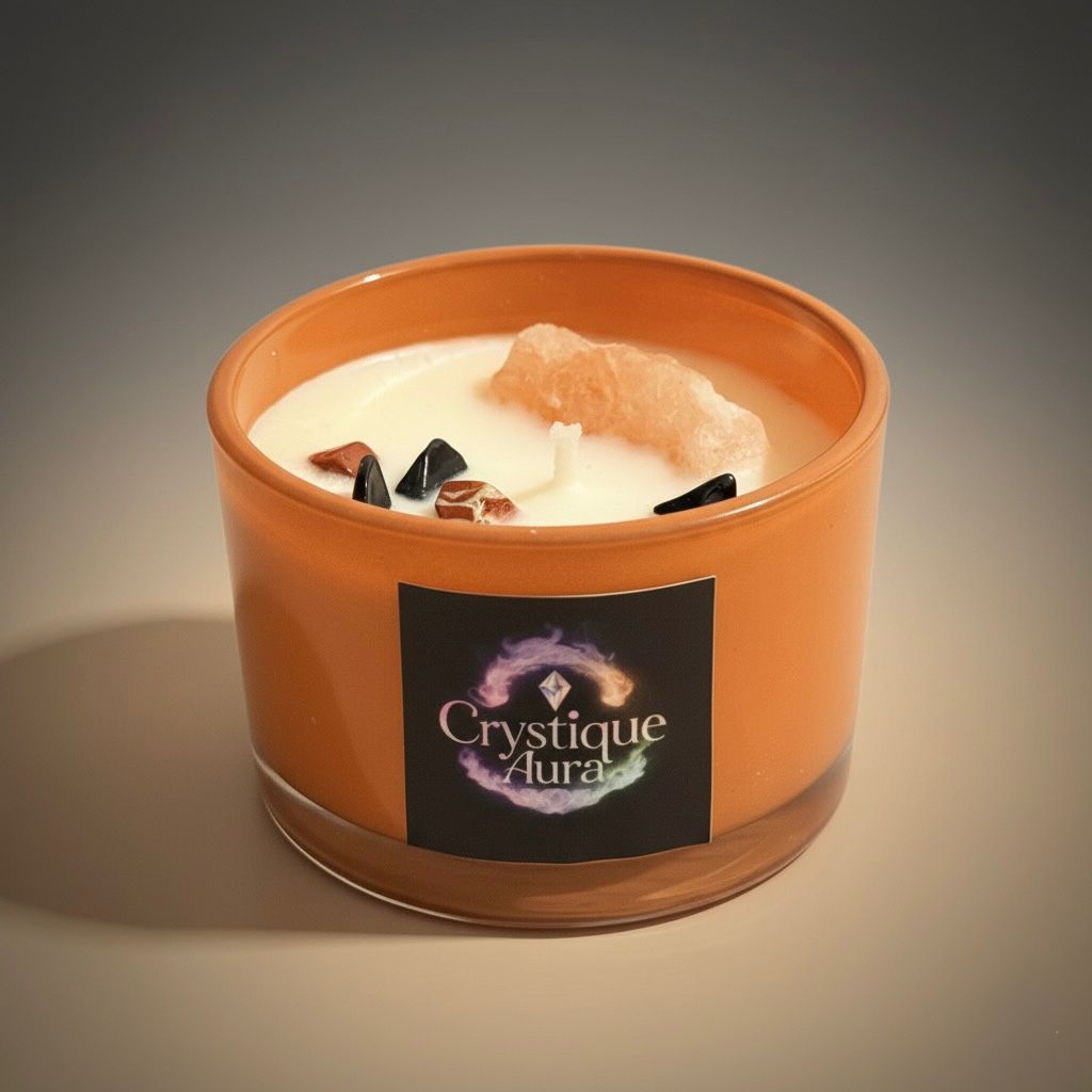 Rose Tea Crystal-Infused Candle