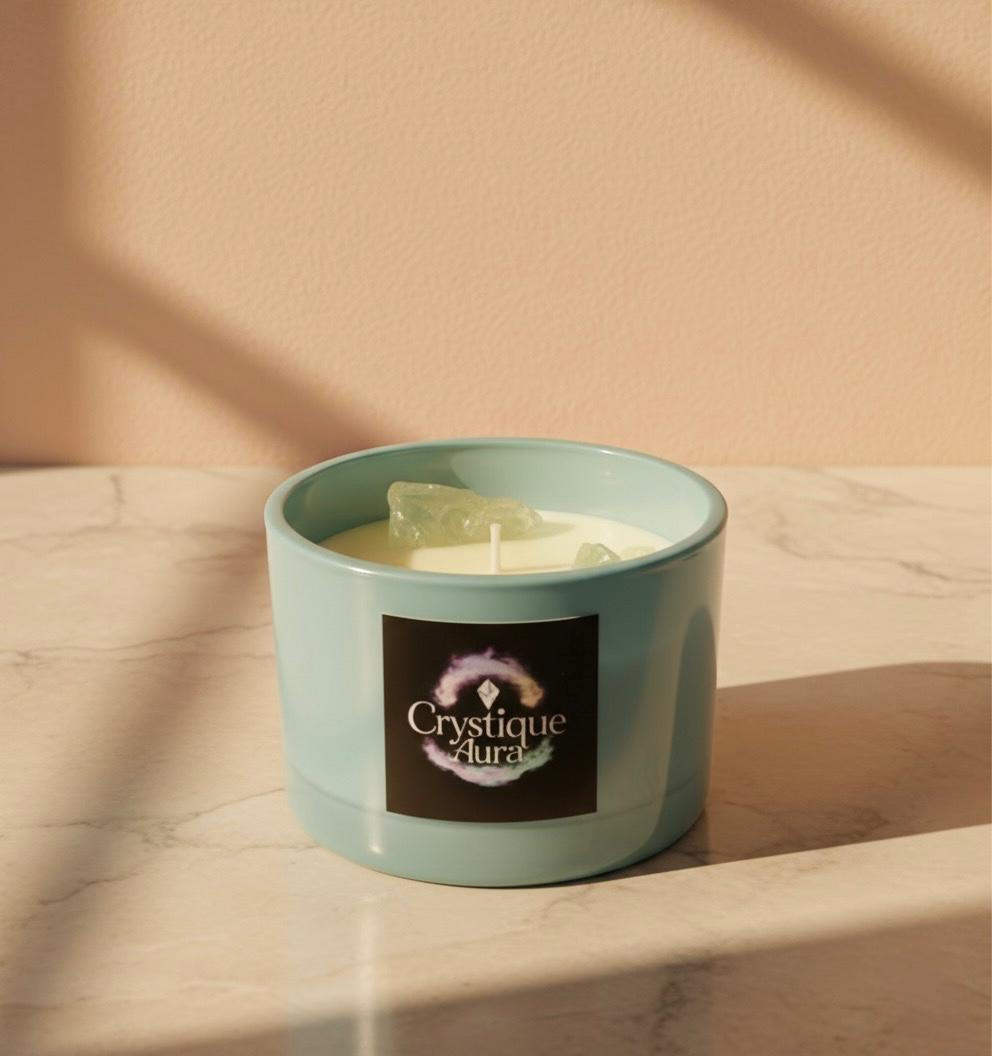 Blue Ocean — Crystal-Infused Scented Candle